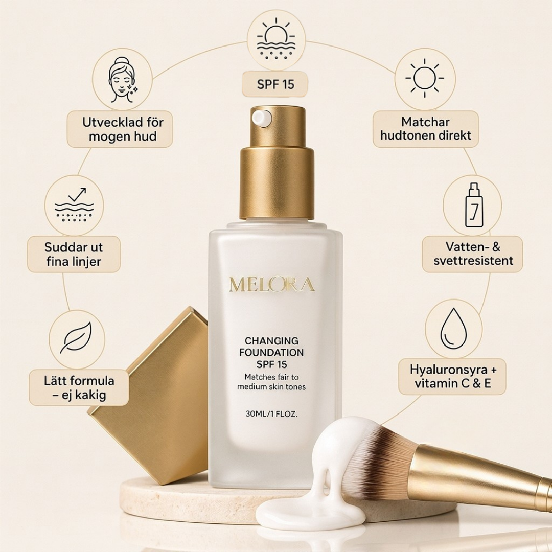 Fargetilpassende foundation 30 ml